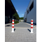 Barrier bollard | Steel tube  152 x 3.2 mm | stationary | for setting in concrete | hot-dip galvanized | total length: 1500 mm | with welded steel cap
